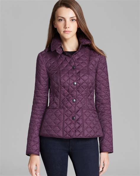 burberry purple quilted coat|burberry factory outlet.